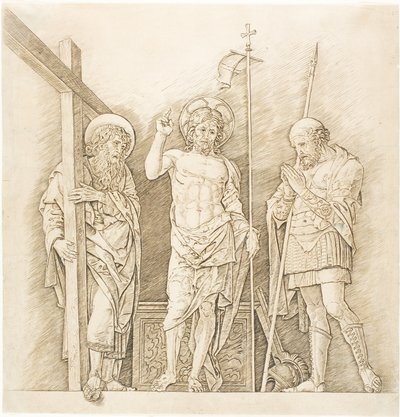 Le Christ ressuscité entre les saints André et Longin - Andrea Mantegna