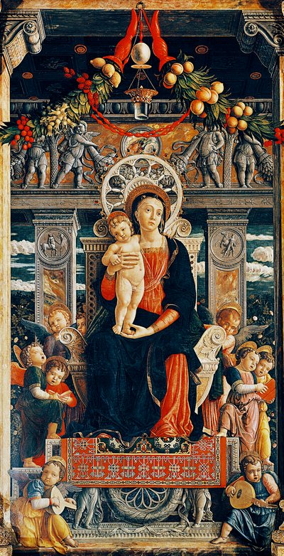 Vierge en majesté (détail) - Andrea Mantegna