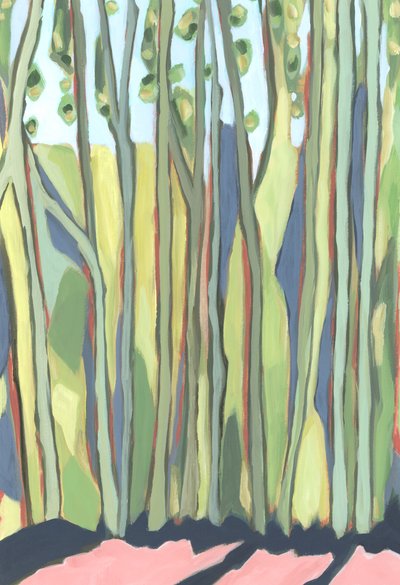 Matin dans la forêt, 2024 (acrylique sur papier) - Andrea Mejia