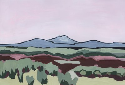 Ciel rose et terre abstraite, 2024 - Andrea Mejia
