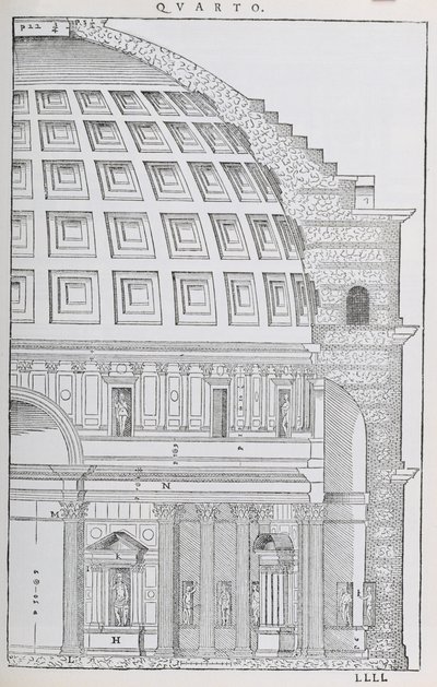 Coupe transversale du Panthéon, illustration d