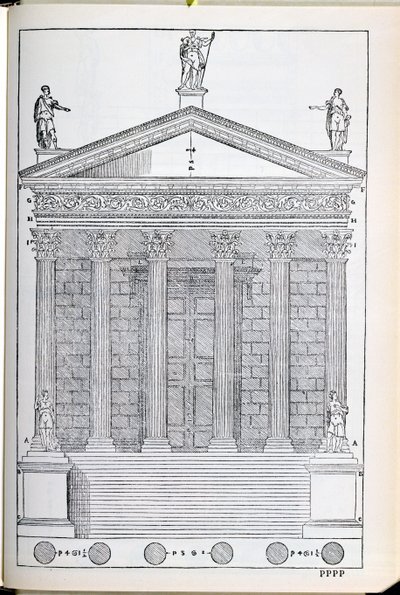 Élévation du Temple de Nîmes, illustration d