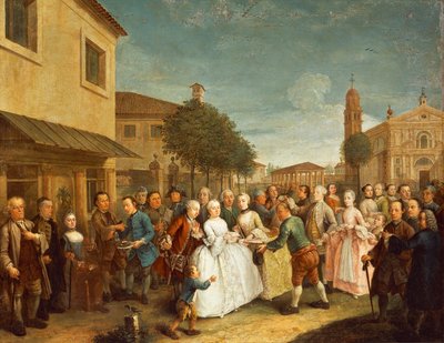 Une fête à la Villa Widmann, vers 1750 - Andrea Pasto
