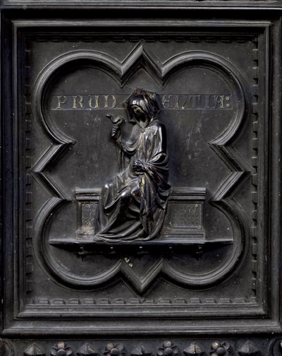 Prudence, panneau H des portes sud du baptistère de San Giovanni, 1336 - Andrea Pisano