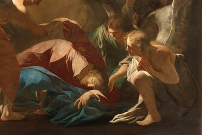 Milan, Église de San Francesco da Paola, Andrea Pozzo, Les Anges soutiennent Jésus dans le Jardin de Gethsémani - Andrea Pozzo