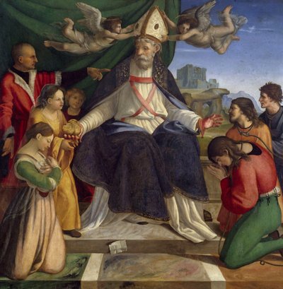 Saint Nicolas de Bari en trône - Andrea Sabatini