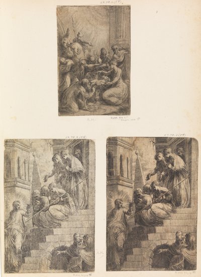 Adoration des Mages, Christ et les femmes sur l