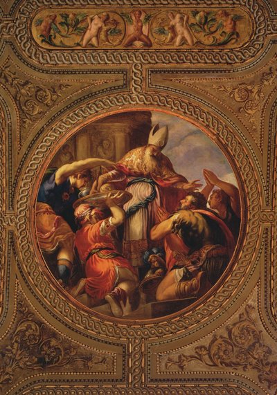 Allégorie du Sacerdoce, du plafond de la bibliothèque, 1556 - Andrea Schiavone