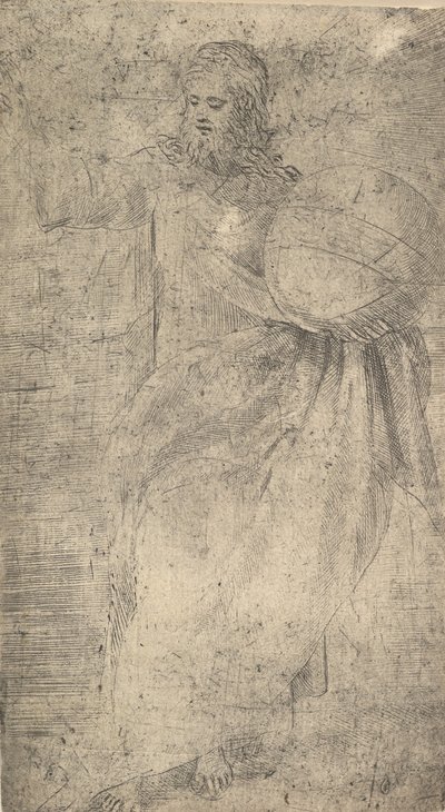 Christ en sauveur tenant un globe, de Christ et les Apôtres - Andrea Schiavone