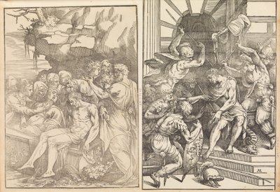 Lamentation sur le Christ mort, le Christ est attaqué par des soldats - Andrea Schiavone