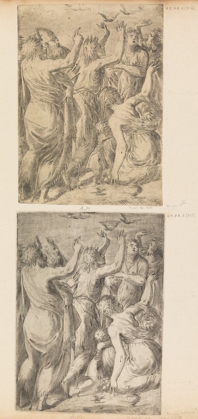 Moïse montrant les cailles aux Israélites, vers 1545 - Andrea Schiavone