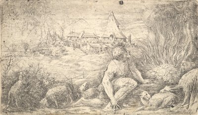 Moïse et le buisson ardent - Andrea Schiavone