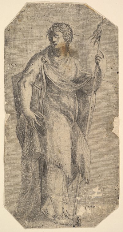Saint Matthieu tenant un bâton et un livre, tourné vers la gauche, vers 1540-50 - Andrea Schiavone