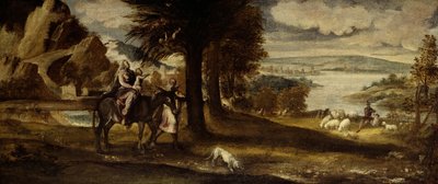 La Fuite en Égypte, 1540-1550 - Andrea Schiavone