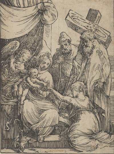 Le mariage de Sainte Catherine, 1550-60 - Andrea Schiavone