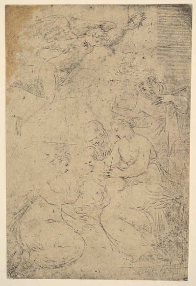 Le mariage mystique de Sainte Catherine, vers 1550 - Andrea Schiavone