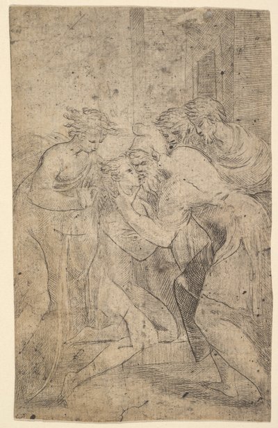 Le retour du fils prodigue qui tombe aux pieds de son père, ca. 1536-40 - Andrea Schiavone