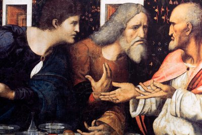Abbaye (Abdij van Tongerlo). La Cène. 1506-1507. (détail) - Andrea Solario