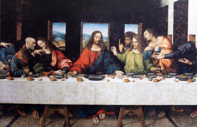 Abbaye (Abdij van Tongerlo). Peinture. La Cène. 1506-1507. (détail) - Andrea Solario