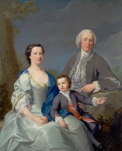 Sir Robert et Lady Smyth avec leur fils, Hervey - Andrea Soldi