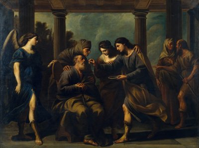 Tobias guérissant la cécité de son père, vers 1640 - Andrea Vaccaro
