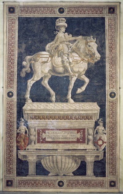 Monument équestre de Niccolò Marucci da Tolentino (d.1435), 1456 - Andrea del Castagno