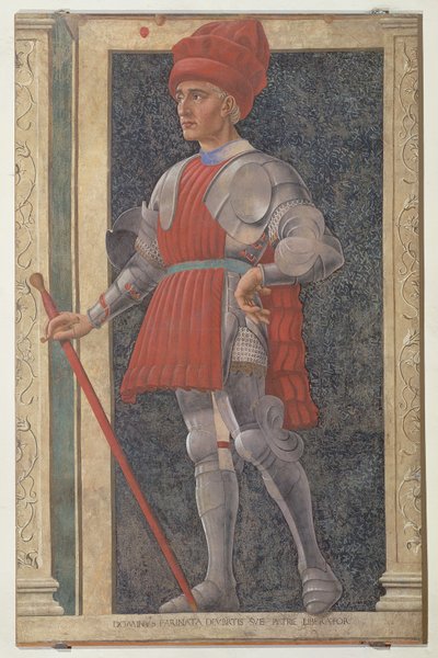 Farinata degli Uberti (d.1264) de la série Villa Carducci des hommes et femmes célèbres, c.1450 - Andrea del Castagno