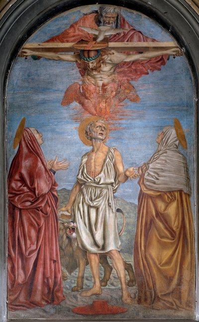Sainte Trinité avec Dieu, Jésus-Christ et le Saint-Esprit - Andrea del Castagno
