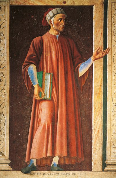 Portrait de Dante Alighieri (fresque) - Andrea del Castagno