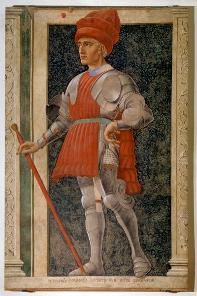 Portrait de Farinata degli Uberti, aristocrate et chef militaire italien - Andrea del Castagno