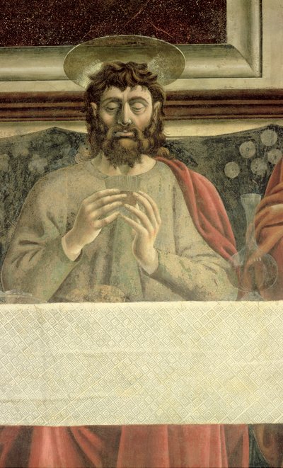 La Cène (détail de Saint Jacques le Majeur, 1447) - Andrea del Castagno