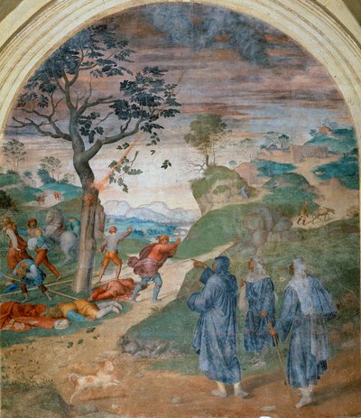 Saint Philippe Benizzi punissant les blasphémateurs, 1509-1510 - Andrea del Sarto