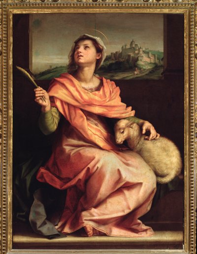 Sainte Agnès de Rome, retable de Sainte Agnès - Andrea del Sarto
