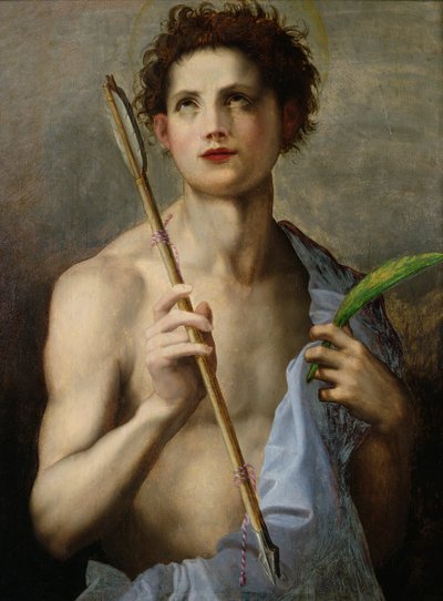 Saint Sébastien tenant deux flèches et la palme du martyr - Andrea del Sarto