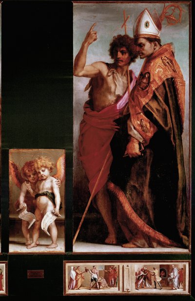 Retable de Vallombrosa : saint Jean Baptiste et saint Bernard degli Uberti, panneaux latéraux - Andrea del Sarto