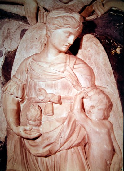 Charité, du monument funéraire du cardinal Forteguerri (marbre) (détail) - Andrea del Verrocchio