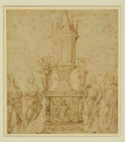 École de Verrocchio. Reliquaire entre une sainte ... - Andrea del Verrocchio