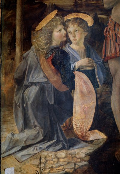 Le baptême du Christ (détail) - Andrea del Verrocchio