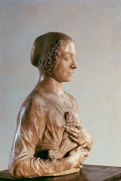 Femme avec un bouquet, vers 1475-80 (marbre) - Andrea del Verrocchio