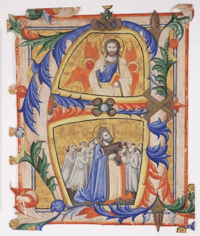 Le Christ apparaissant à David et à un groupe de moines camaldules, 1390-1410 - Andrea di Bartolo