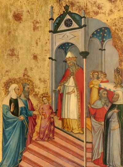 La Présentation de la Vierge au Temple, vers 1400-1405 - Andrea di Bartolo