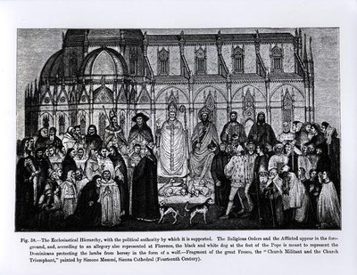 La Hiérarchie Ecclésiastique, de Science et Littérature au Moyen Âge et Renaissance, écrit et gravé par Paul Lacroix, 1878 - Andrea di Bonaiuto fl.1342 77 after Andrea di Bonaiuto fl.1342 77 after