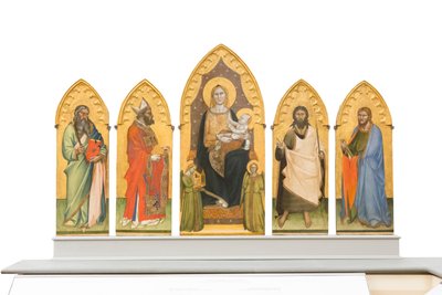 Madone et Enfant en majesté avec des saints - Andrea di Cione Orcagna