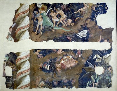 Le Triomphe de la mort (détail) des fragments représentant l