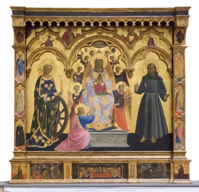 Madone de la Cintola avec sainte Catherine et François - Andrea di Giusto Manzini