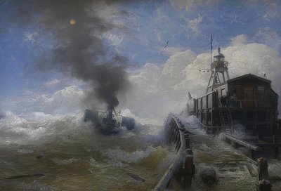 Un remorqueur quittant le port d