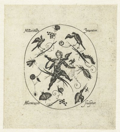 Ovale avec putto entouré d