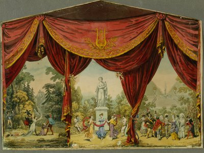 Esquisse pour le rideau du Théâtre Impérial à Saint-Pétersbourg, années 1830 - Andreas Leonhard Roller