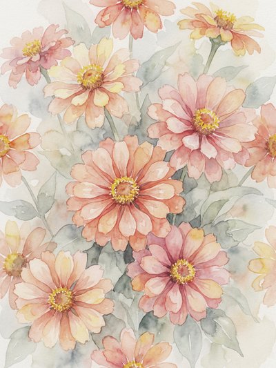 Fleurs de zinnia rose pâle - Andreas Magnusson