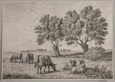 Paysage avec bétail paissant - Andreas Peter Madsen